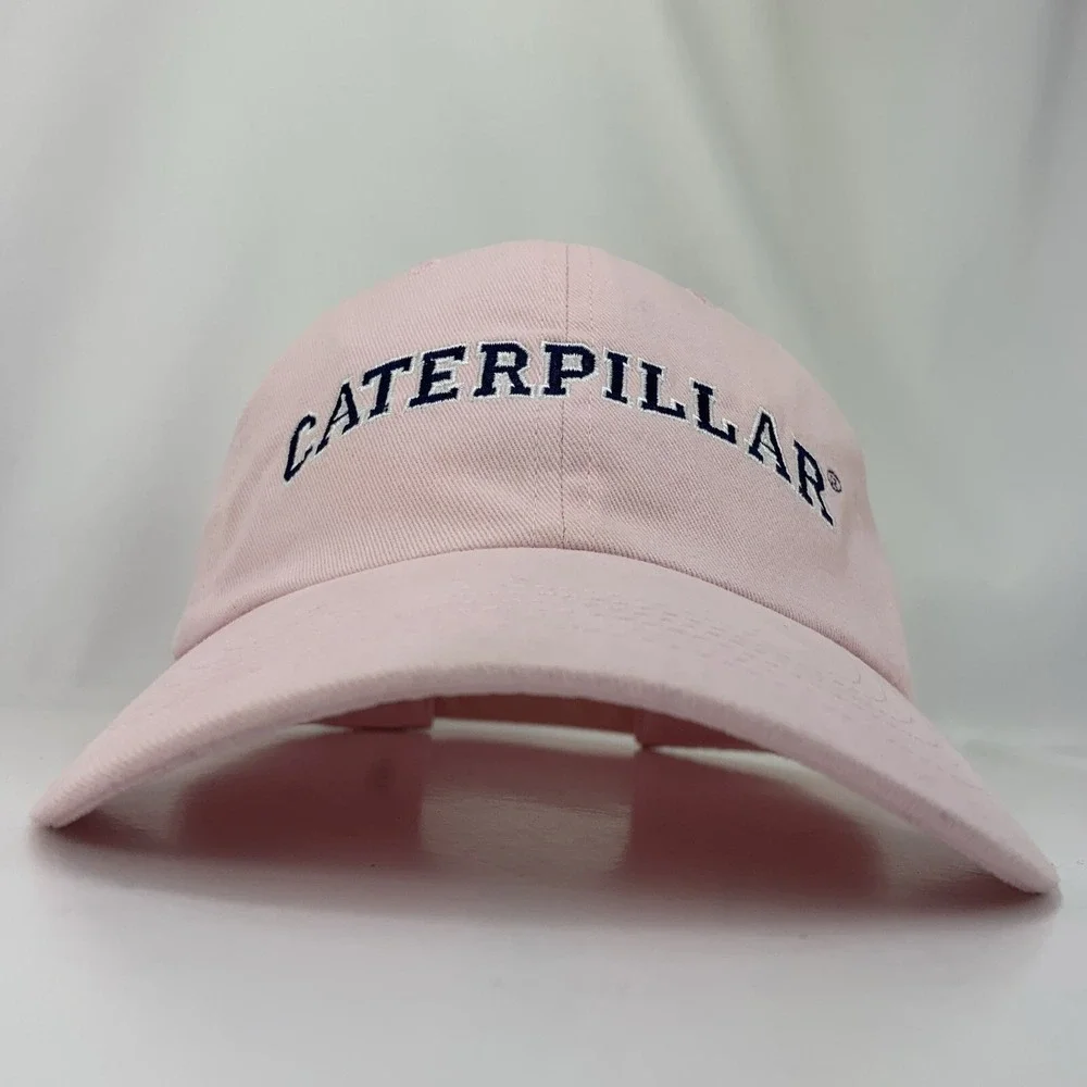 Caterpillar Pink Hat CAT Adjustable Strapback Cotton Baseball Cap